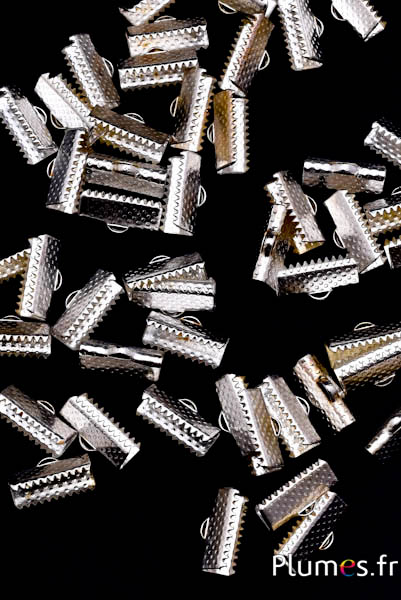 Embouts à écraser - 16 x 8 mm - argenté